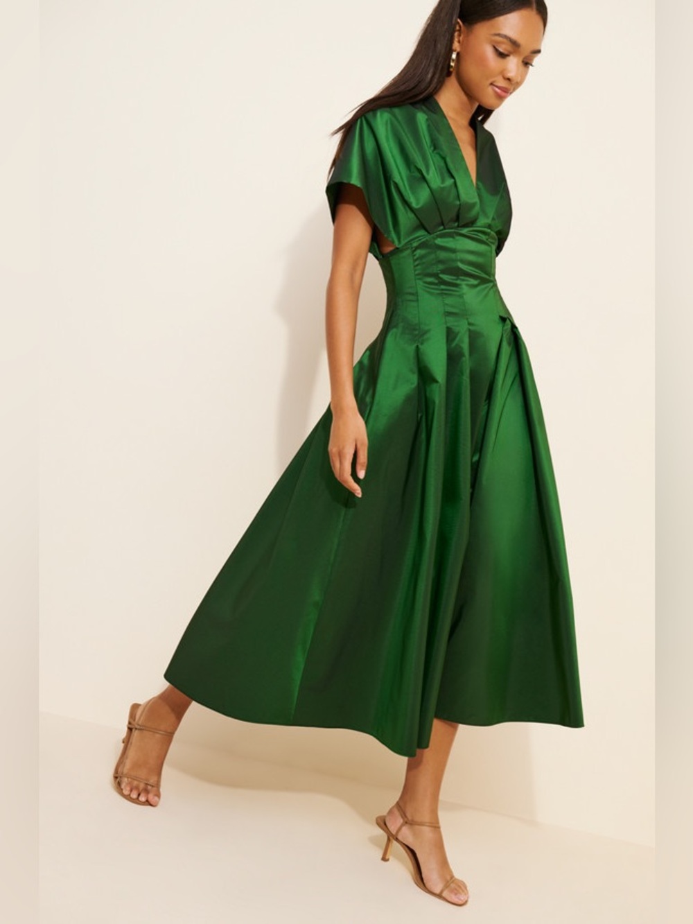 Anthropologie Exquise Tobie Dress in Emerald Green size small - Picture 13 of 13